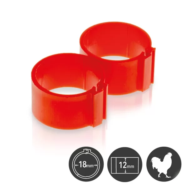 Cleme pentru păsări 18 mm, set 25 bucăți