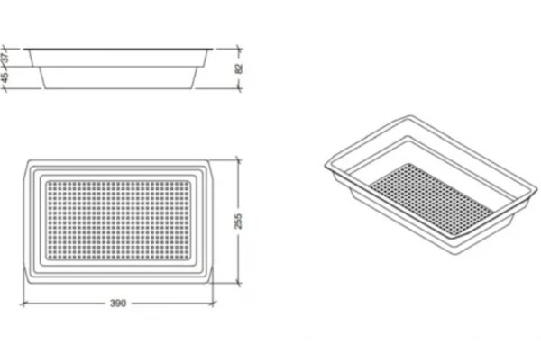 Cuib de fătare pentru iepuri, plastic 390x260x150 mm