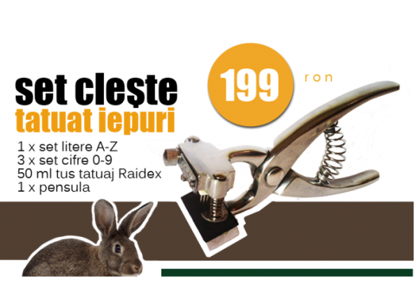 Cleşte pentru tatuat iepuri