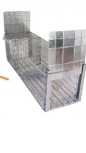 Capcană vulpi 140 cm cu compartiment pentru momeală vie