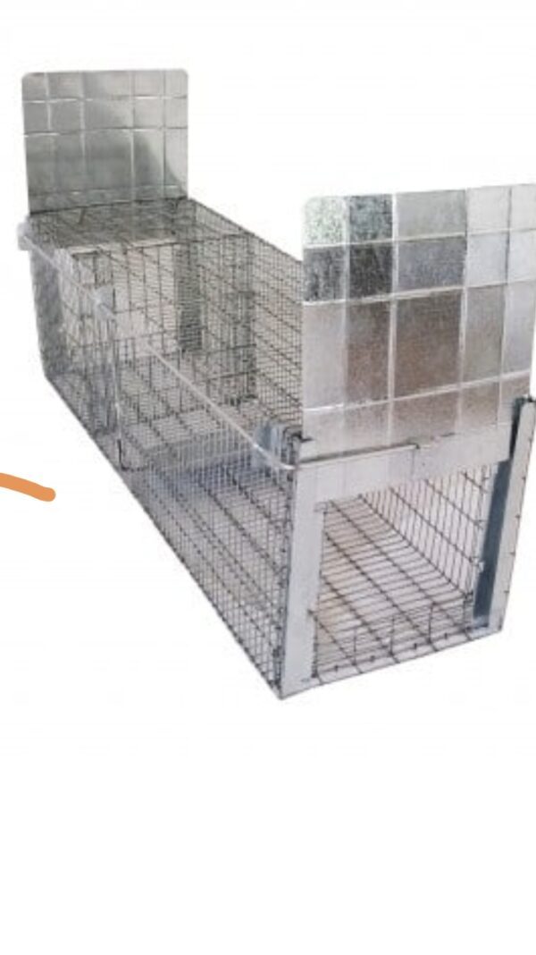 Capcană vulpi 140 cm cu compartiment pentru momeală vie